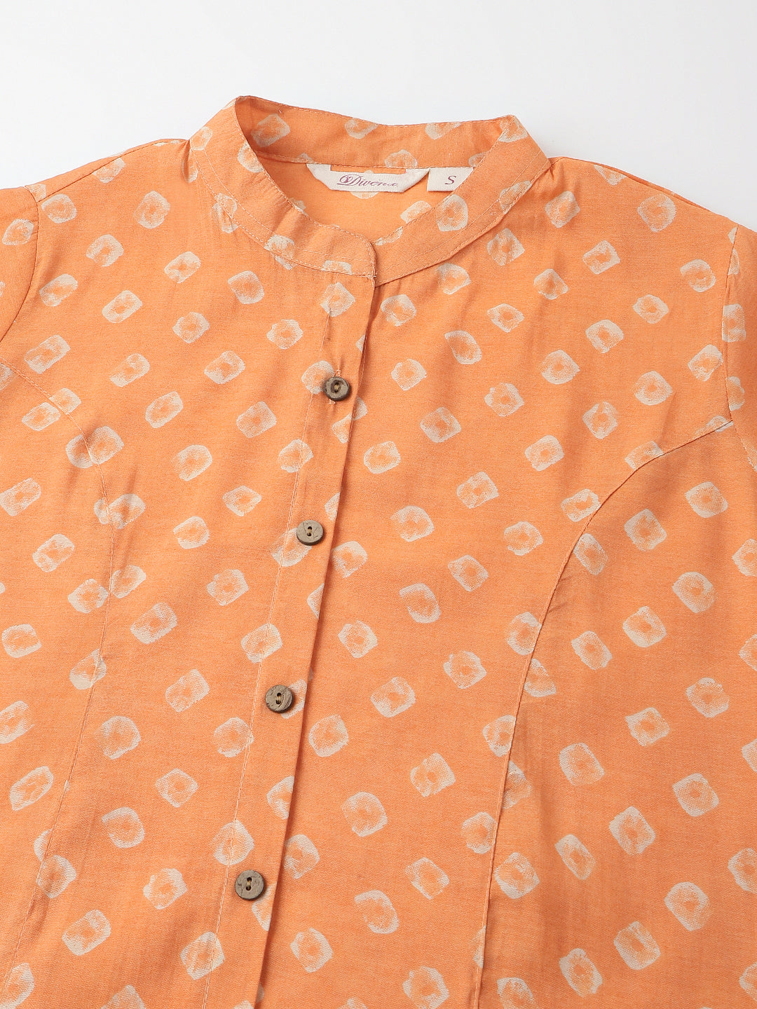 Mustard Printed Chanderi Silk Regular Top | LASVINI - Redefining Indian Fashion with Elegance