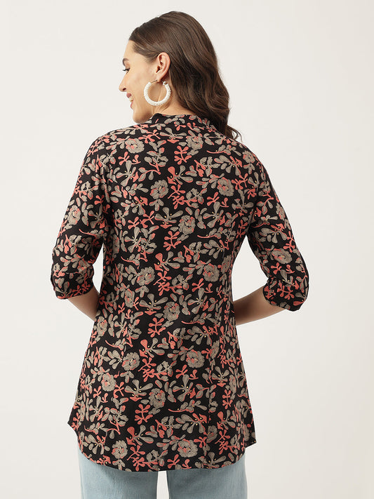 Floral Printed Rayon Regular Top | LASVINI - Redefining Indian Fashion with Elegance