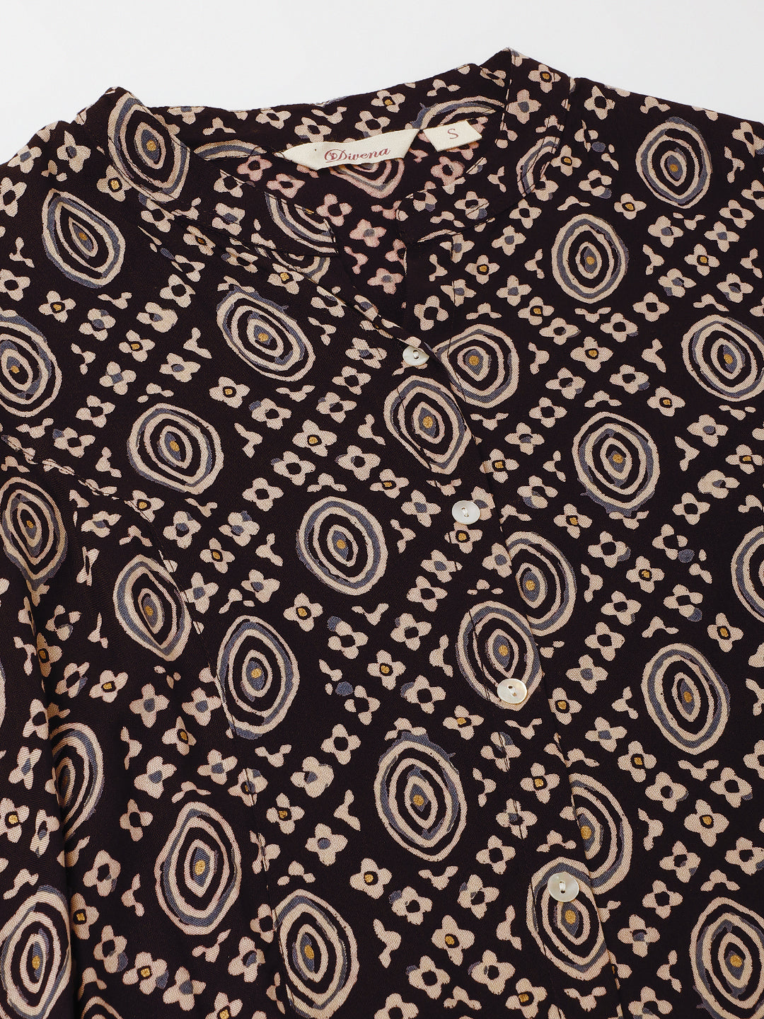 Black Asymmetric Printed Top | LASVINI - Redefining Indian Fashion with Elegance