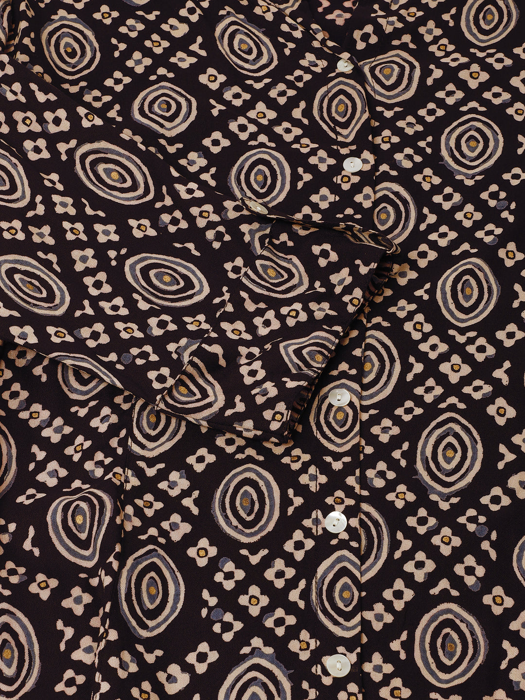 Black Asymmetric Printed Top | LASVINI - Redefining Indian Fashion with Elegance