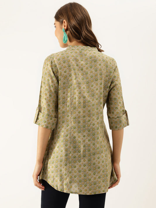 Women Green Floral Printed Top | LASVINI - Redefining Indian Fashion with Elegance