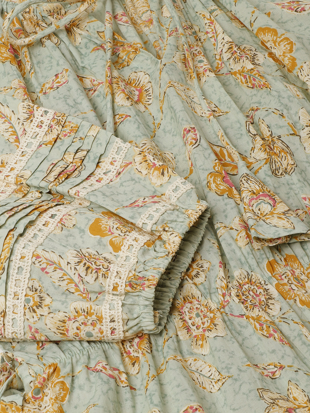 Women Sky Blue Floral Dress | LASVINI - Redefining Indian Fashion with Elegance