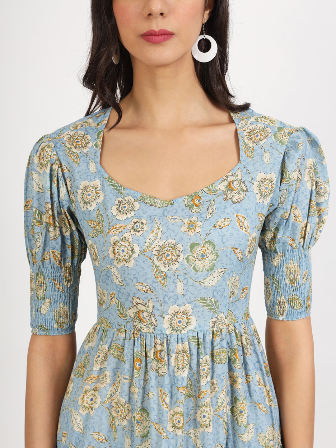 Women Grey Floral Printed Dress | LASVINI - Redefining Indian Fashion with Elegance