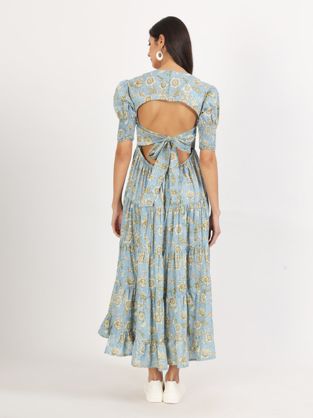 Women Grey Floral Printed Dress | LASVINI - Redefining Indian Fashion with Elegance