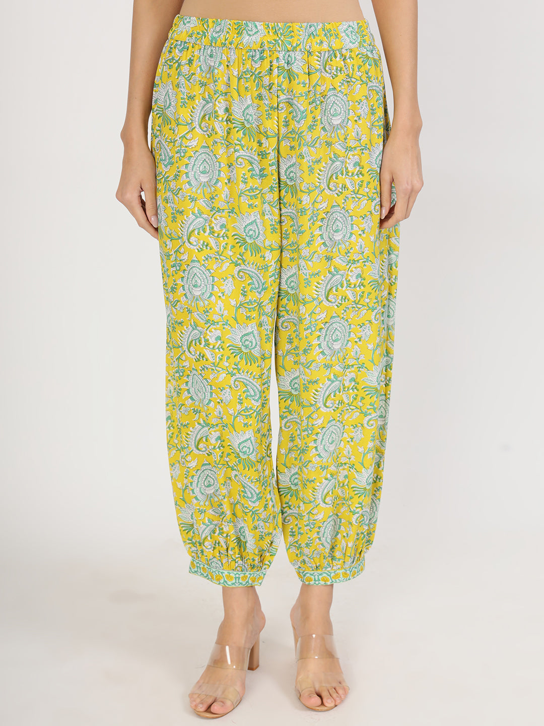 Mustard Floral Print Rayon Co-Ord Set For Women | LASVINI - Redefining Indian Fashion with Elegance