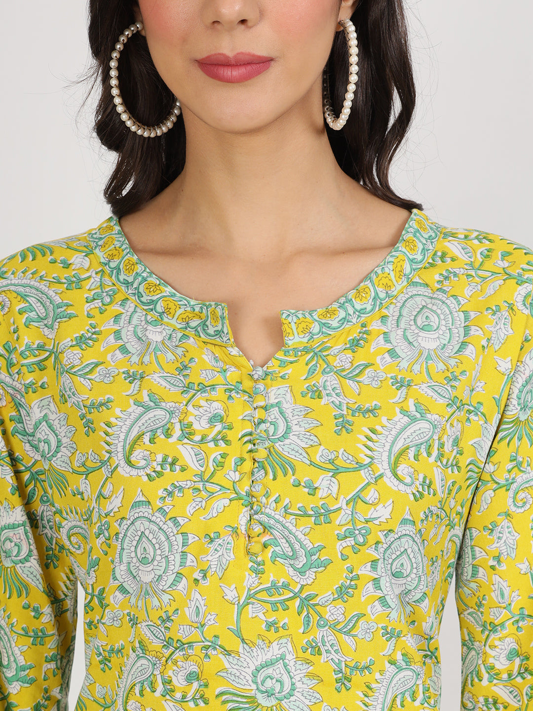 Mustard Floral Print Rayon Co-Ord Set For Women | LASVINI - Redefining Indian Fashion with Elegance