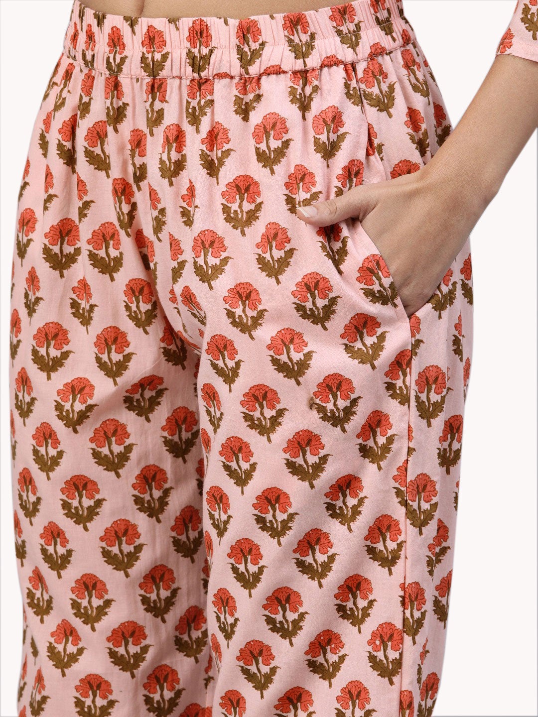 Women'S Pink Cotton Loungewear /Nightwear Set | LASVINI - Redefining Indian Fashion with Elegance