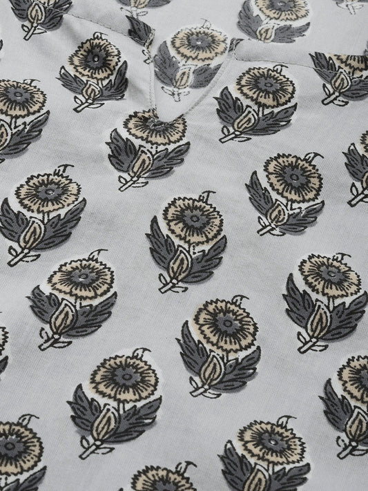 Women'S Grey Color Cotton Loungewear/Nightwear | LASVINI - Redefining Indian Fashion with Elegance