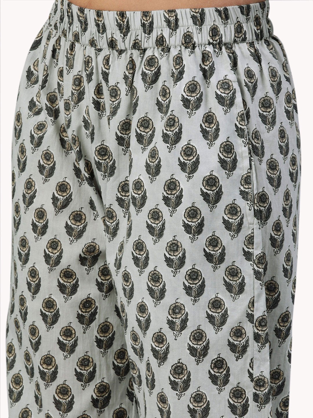 Women'S Grey Color Cotton Loungewear/Nightwear | LASVINI - Redefining Indian Fashion with Elegance