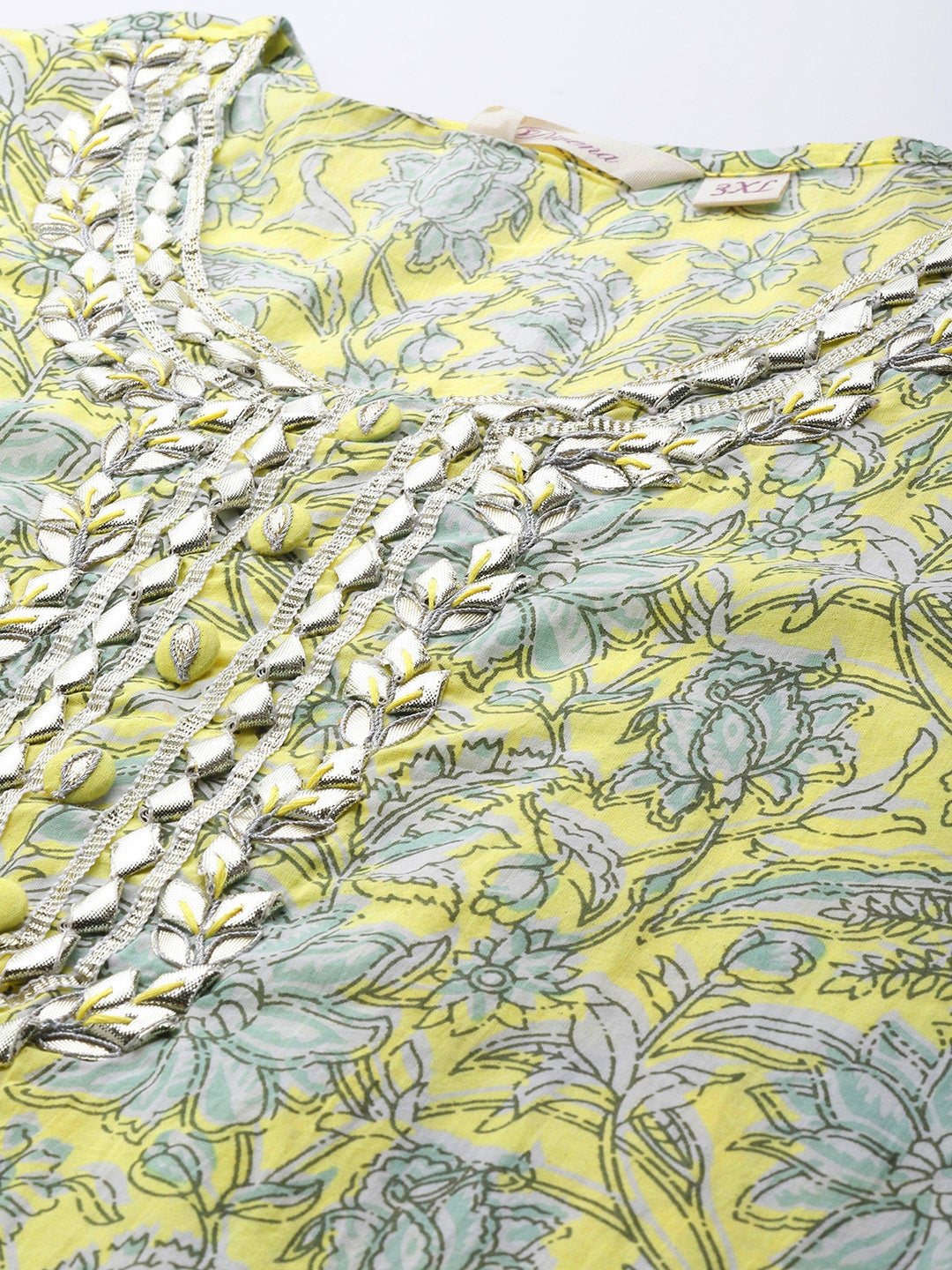 Women Yellow Cotton Straight Kurta Pant Set | LASVINI - Redefining Indian Fashion with Elegance