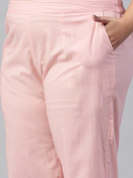 Women'S Pastel Blue Floral Straight Cotton Kurta Pant Set With Dupatta | LASVINI - Redefining Indian Fashion with Elegance