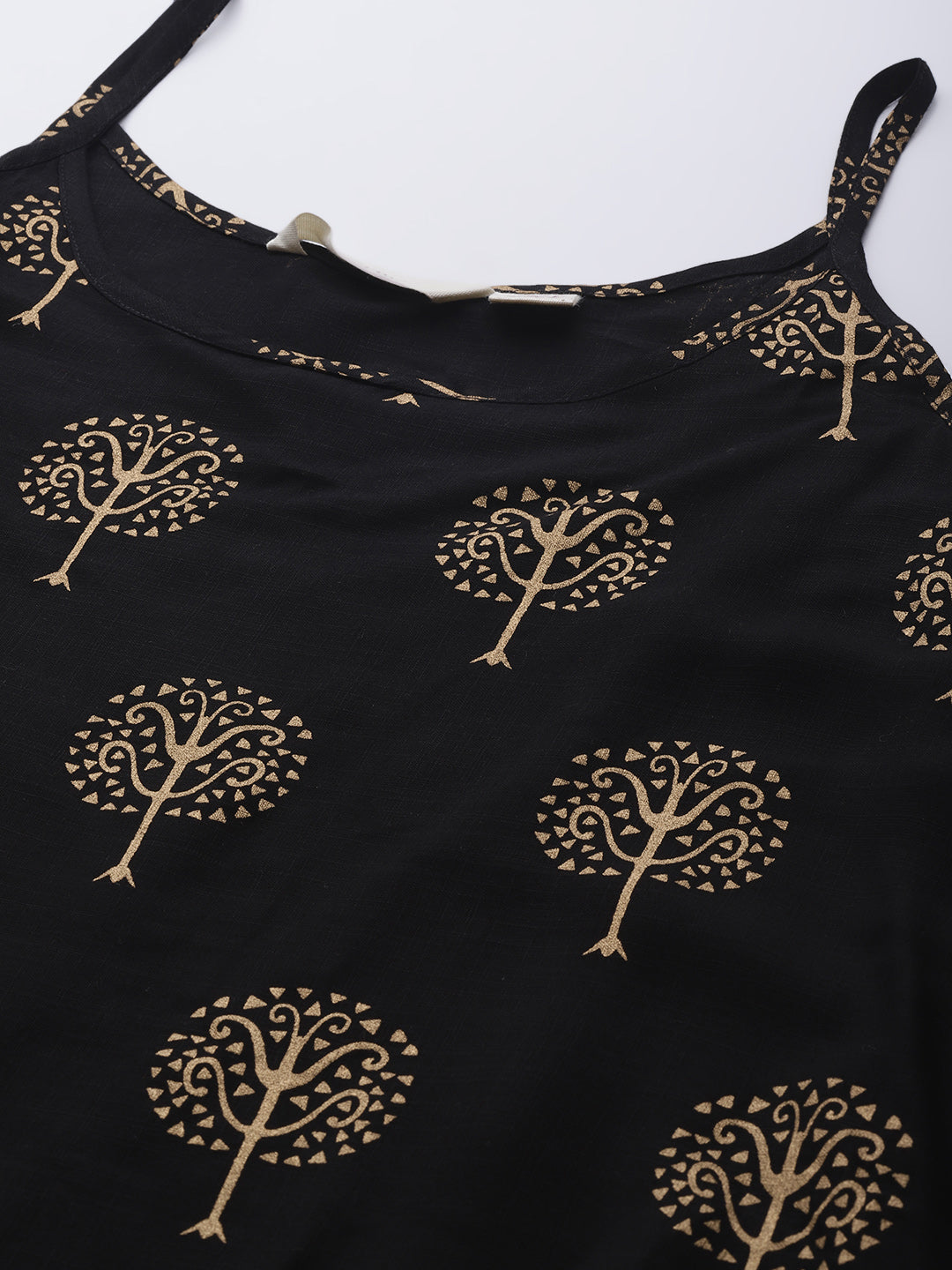 Women'S Black Shoulder Strip Kurta Palazoo Set With Net Dupatta | LASVINI - Redefining Indian Fashion with Elegance