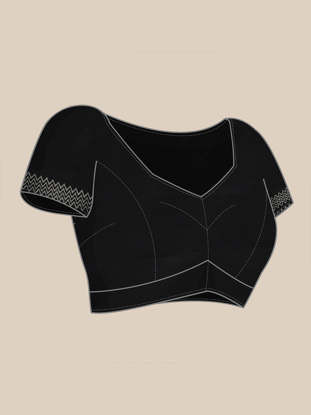 Black Hand Block Mulmul Cotton Saree | LASVINI - Redefining Indian Fashion with Elegance