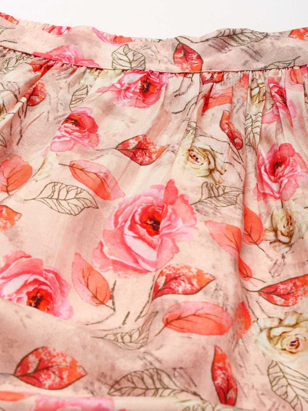 Women Pink Raw Silk Top With Skirt Set | LASVINI - Redefining Indian Fashion with Elegance