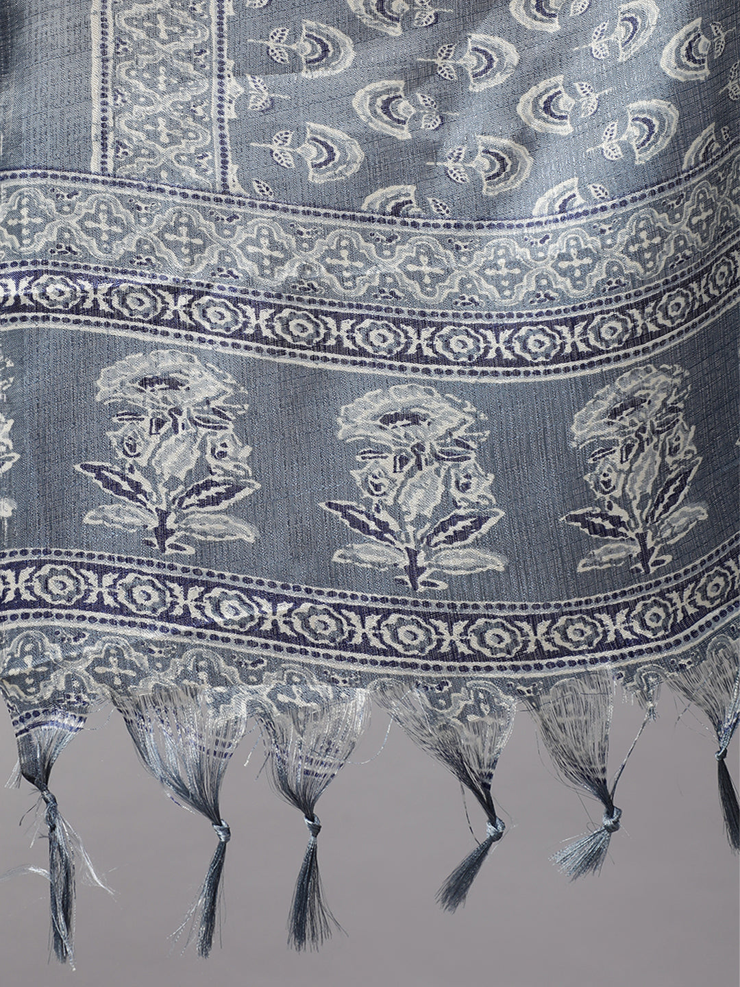 Women Grey Printed And Red Bandhini Dupatta Combo, Pack Of Two | LASVINI - Redefining Indian Fashion with Elegance