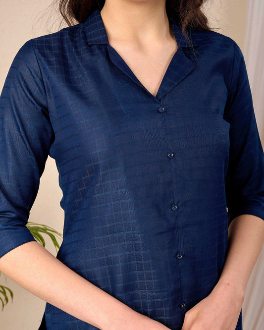 Blue Casual Wear Co-Ord set for Women | LASVINI - Redefining Indian Fashion with Elegance