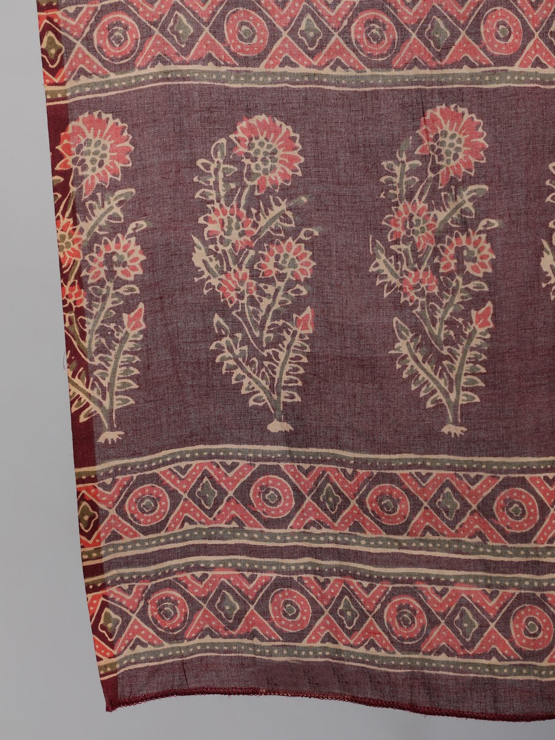 Women Wine Floral Printed Straight Kurta With Plazo & Dupatta | LASVINI - Redefining Indian Fashion with Elegance