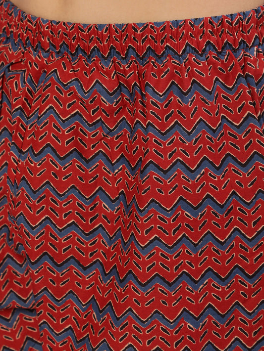 Women Maroon Ethnic Printed Straight Kurta And Palazzo | LASVINI - Redefining Indian Fashion with Elegance