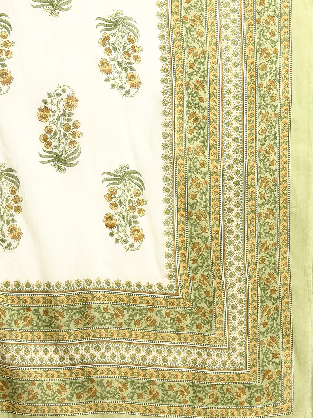 Women Green Floral Printed Anarkali Kurta With Trouser And Dupatta | LASVINI - Redefining Indian Fashion with Elegance
