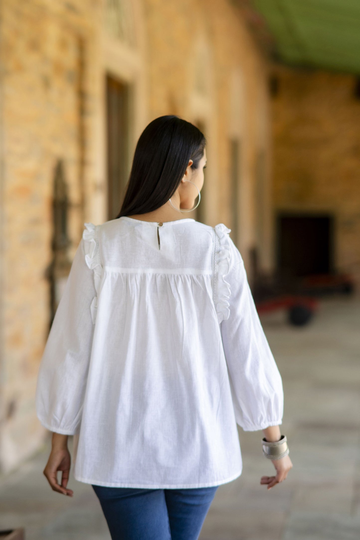 Women White Straight Tunic | LASVINI - Redefining Indian Fashion with Elegance