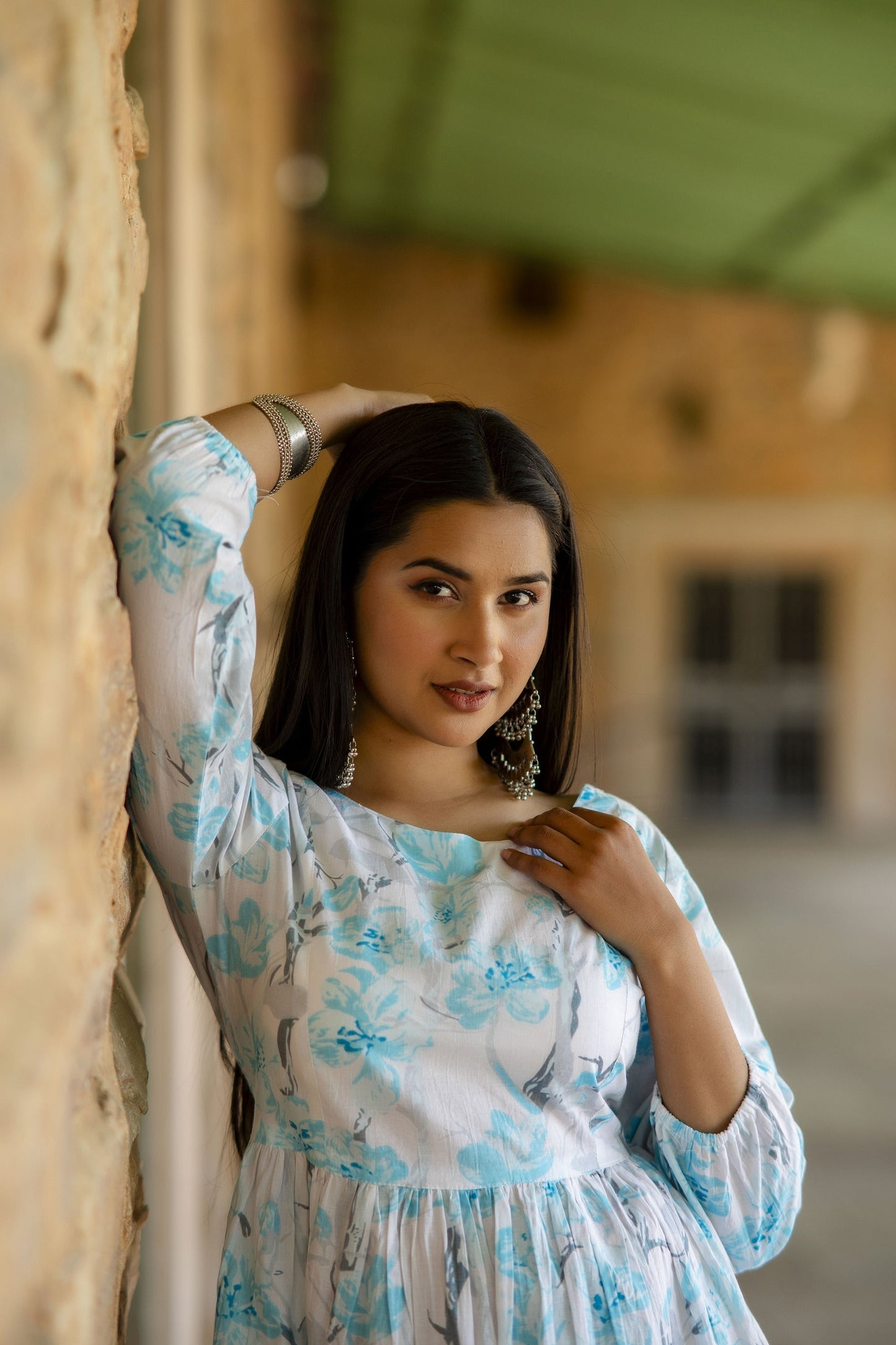 Women Off White Floral Printed Mini Dress | LASVINI - Redefining Indian Fashion with Elegance
