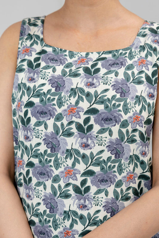 Women Off White Printed Straight Kurta With Trouser | LASVINI - Redefining Indian Fashion with Elegance