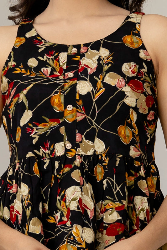 Women Black Printed Co-Ord Set | LASVINI - Redefining Indian Fashion with Elegance