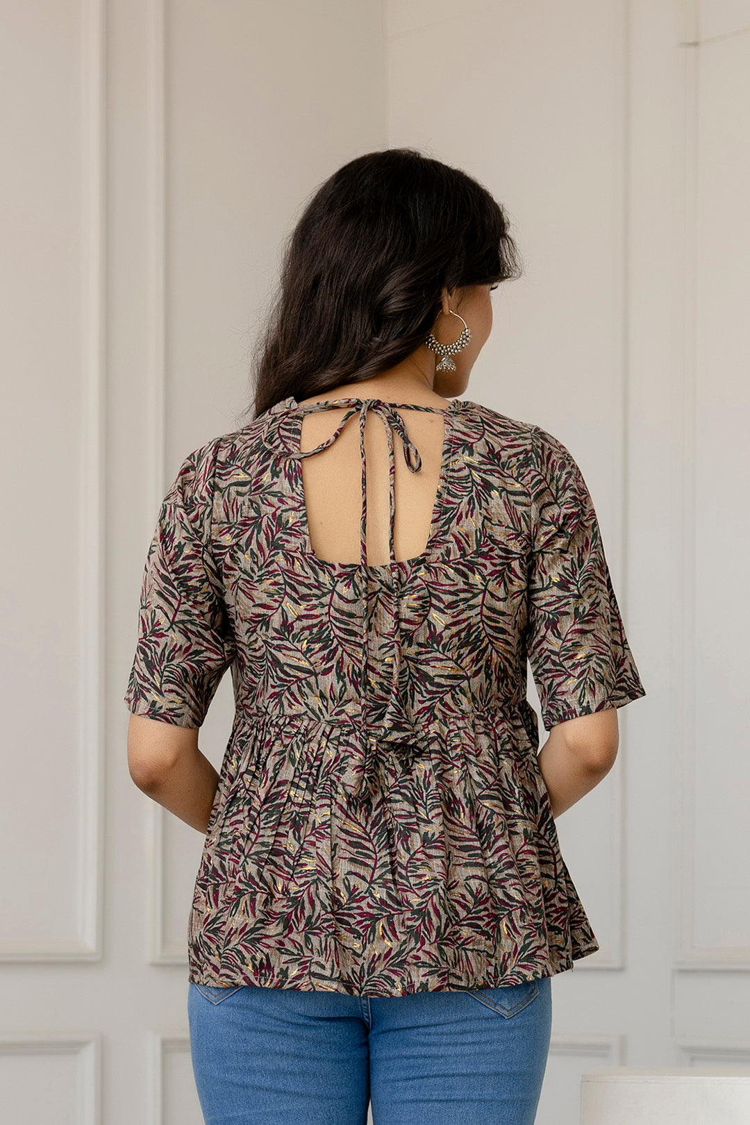 Women Multi Printed Peplum Tunic | LASVINI - Redefining Indian Fashion with Elegance