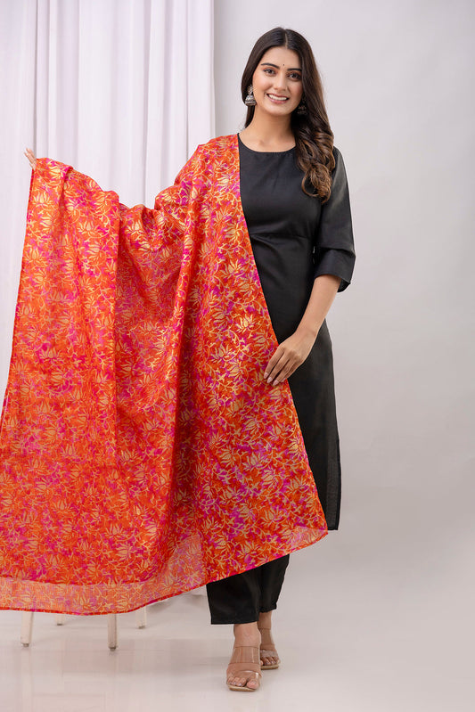 Black Straight Kurta Set With Printed Dupatta for Women | LASVINI - Redefining Indian Fashion with Elegance