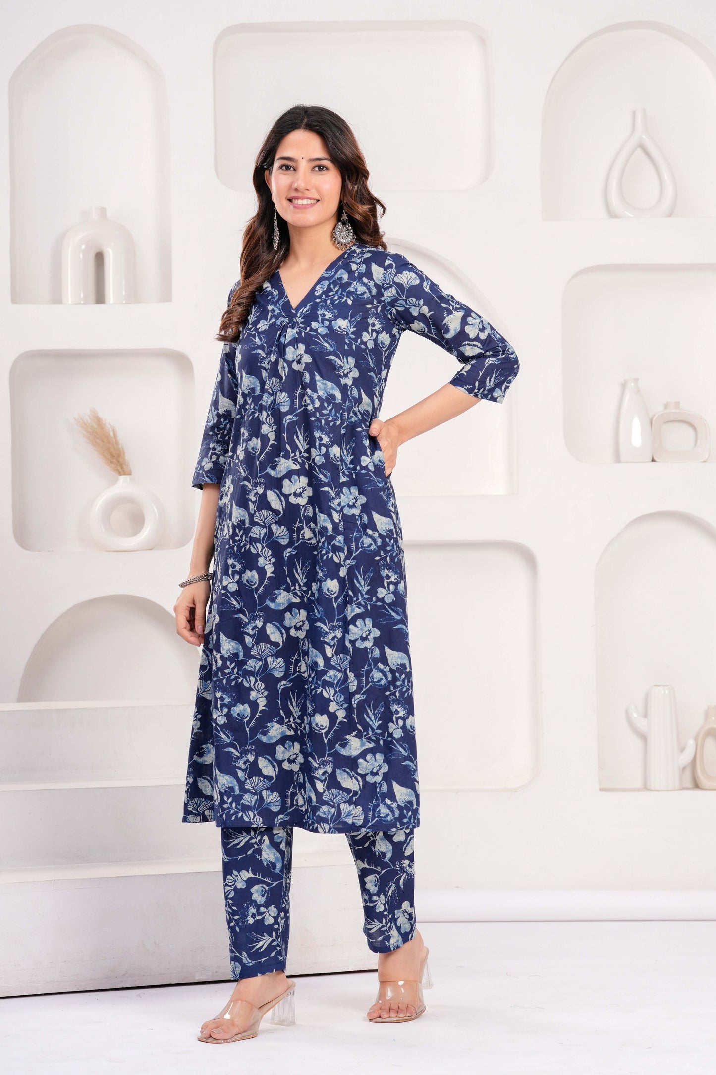 Navy Blue Casual Wear Co-Ord set for Women | LASVINI - Redefining Indian Fashion with Elegance