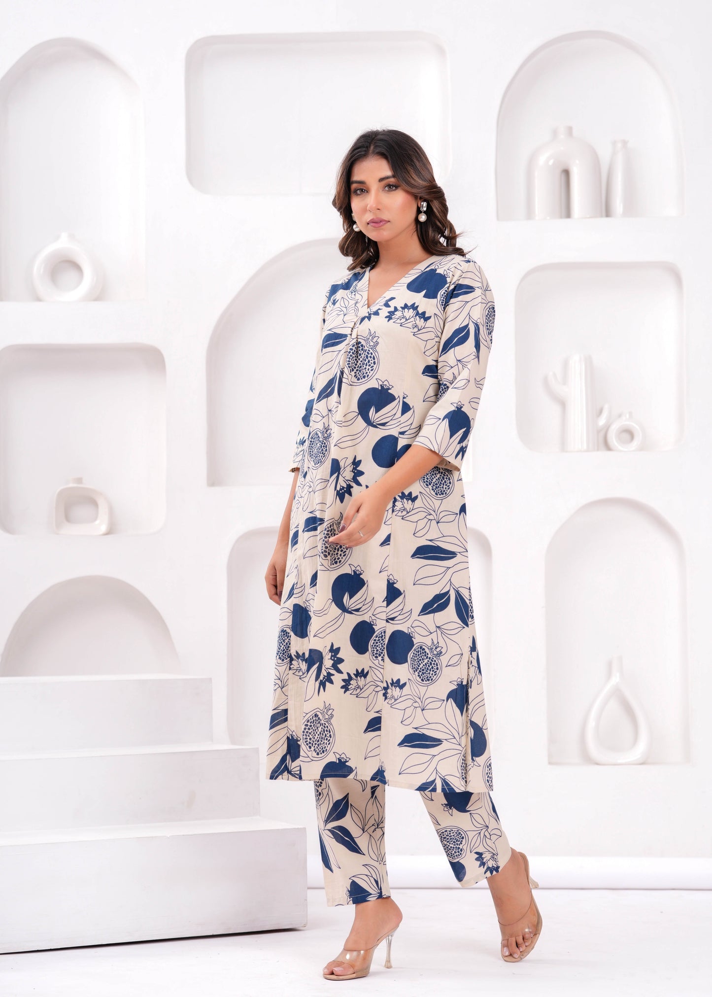 Women Printed Pure Cotton Coord Set | LASVINI - Redefining Indian Fashion with Elegance