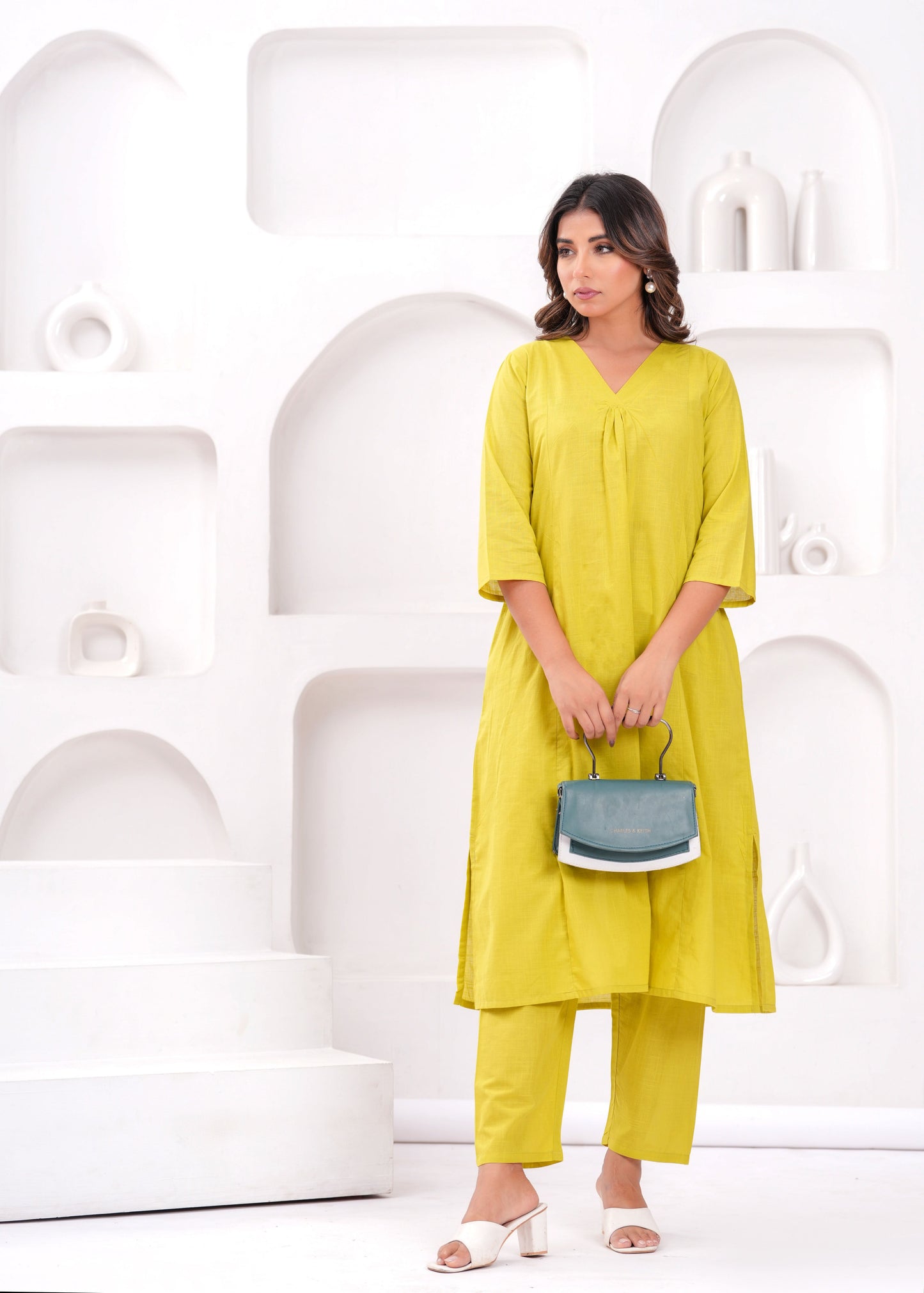 Women Solid Pure Cotton Coord Set | LASVINI - Redefining Indian Fashion with Elegance