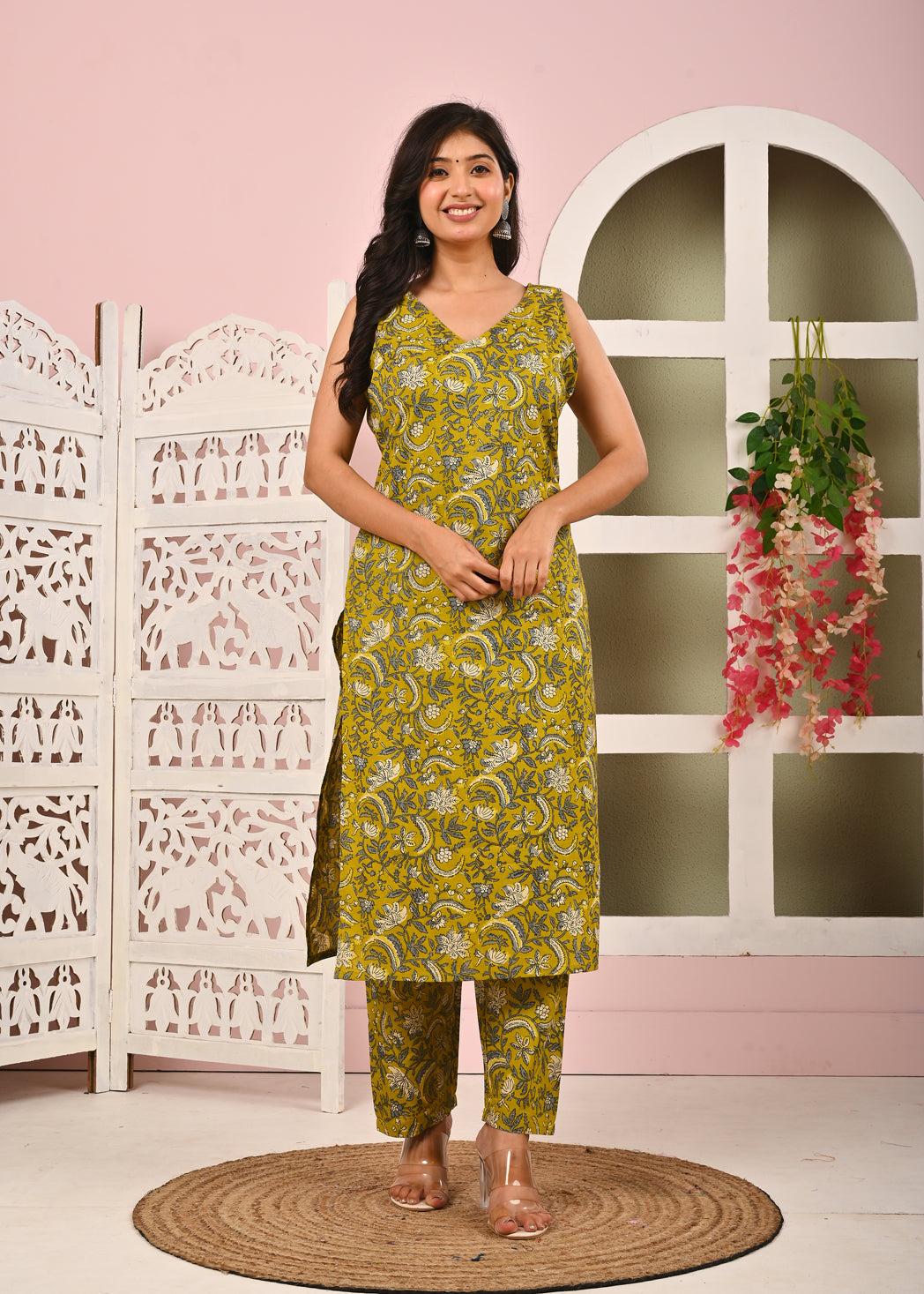 Floral Printed Kurta Set with Dupatta for Women | LASVINI - Redefining Indian Fashion with Elegance