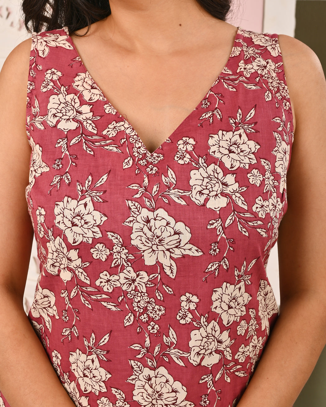 Mauve Floral Printed Kurta Set with Dupatta for Women | LASVINI - Redefining Indian Fashion with Elegance
