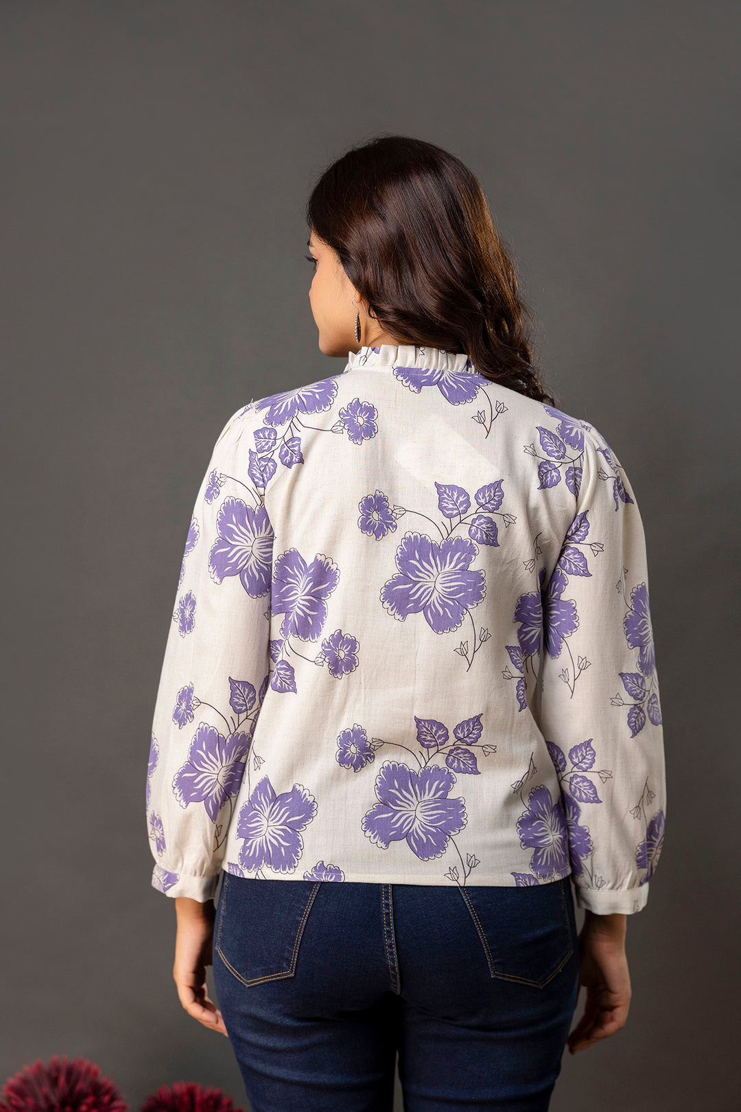 Off White Printed Top for Women | LASVINI - Redefining Indian Fashion with Elegance
