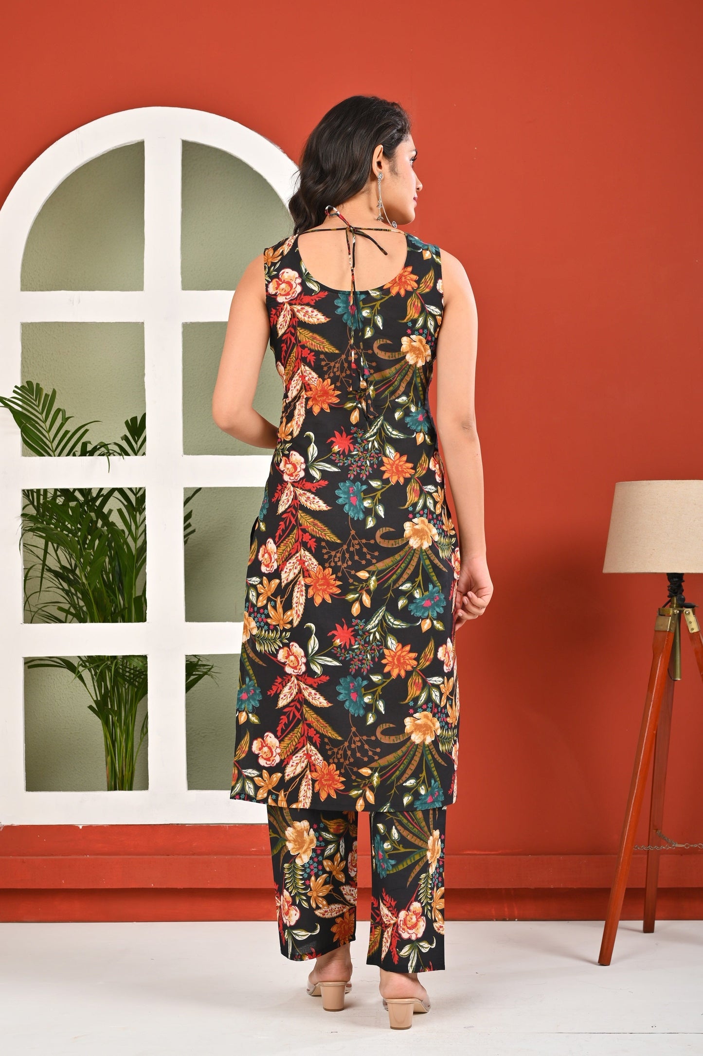 Black Printed Kurta Set with Dupatta for Women | LASVINI - Redefining Indian Fashion with Elegance