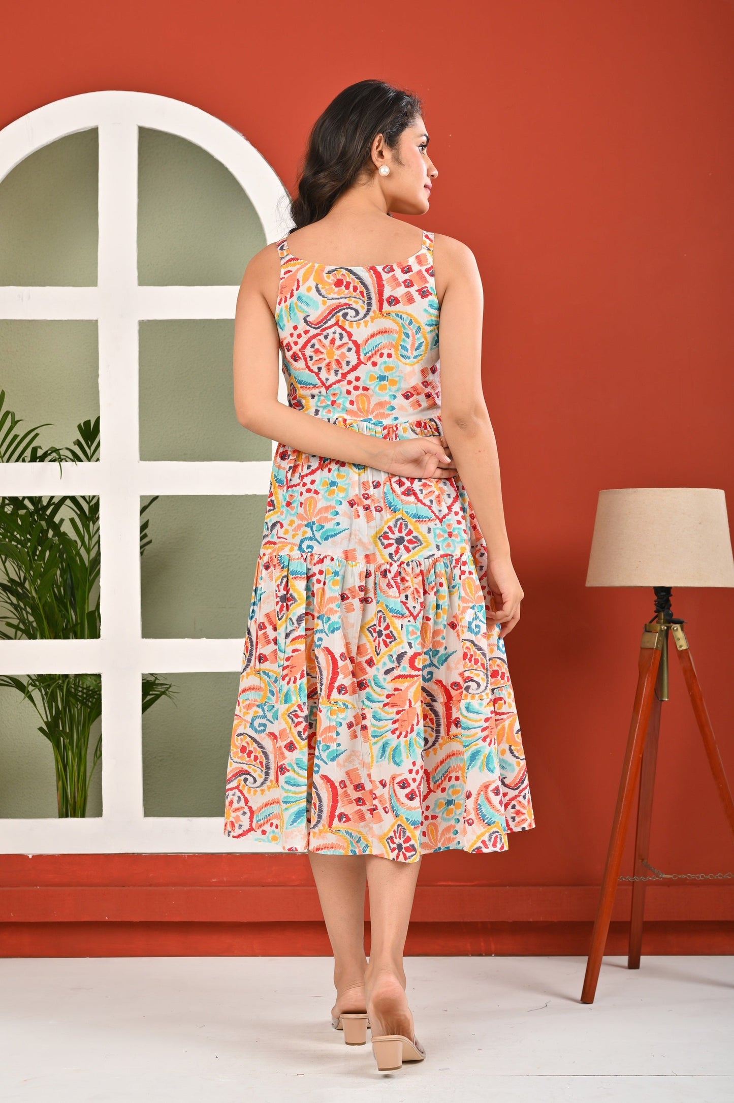 Multicolor Printed Dress for Women | LASVINI - Redefining Indian Fashion with Elegance