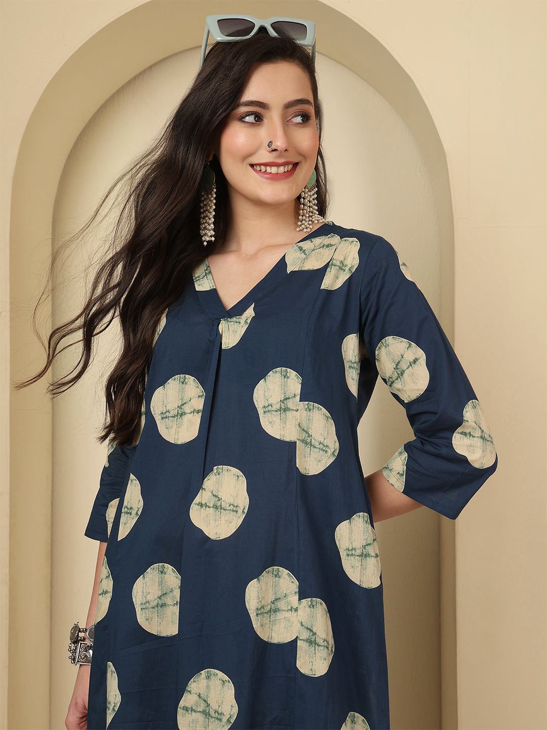 Blue Printed Co-Ord Set for Women | LASVINI - Redefining Indian Fashion with Elegance
