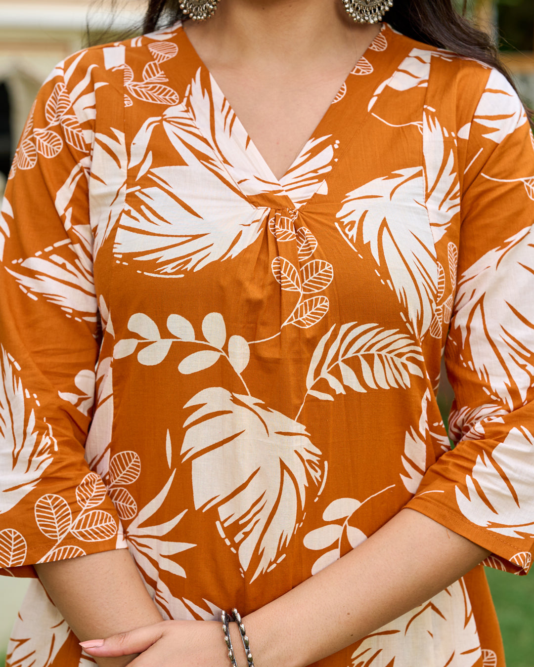 Rust Printed Co-Ord Set for Women | LASVINI - Redefining Indian Fashion with Elegance