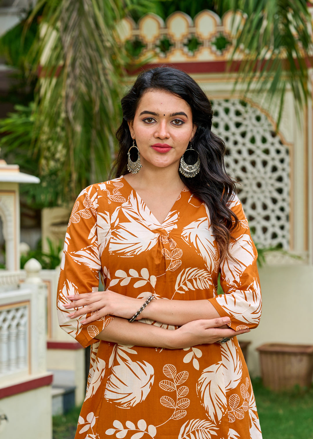 Rust Printed Co-Ord Set for Women | LASVINI - Redefining Indian Fashion with Elegance