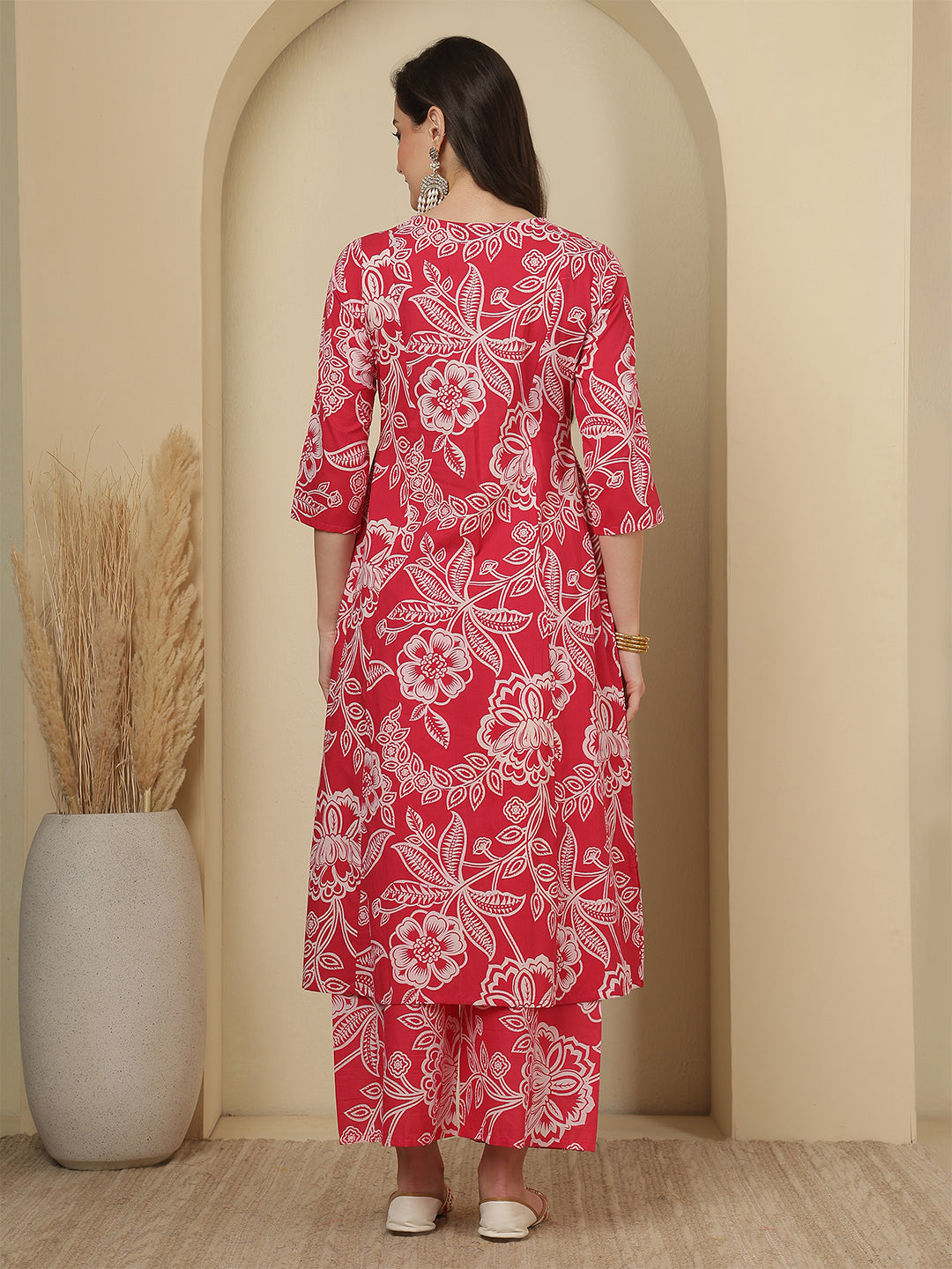 Pink Printed Co-Ord Set for Women | LASVINI - Redefining Indian Fashion with Elegance