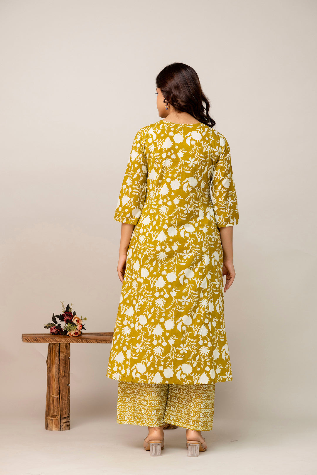Yellow Printed Co-Ord Set for Women | LASVINI - Redefining Indian Fashion with Elegance