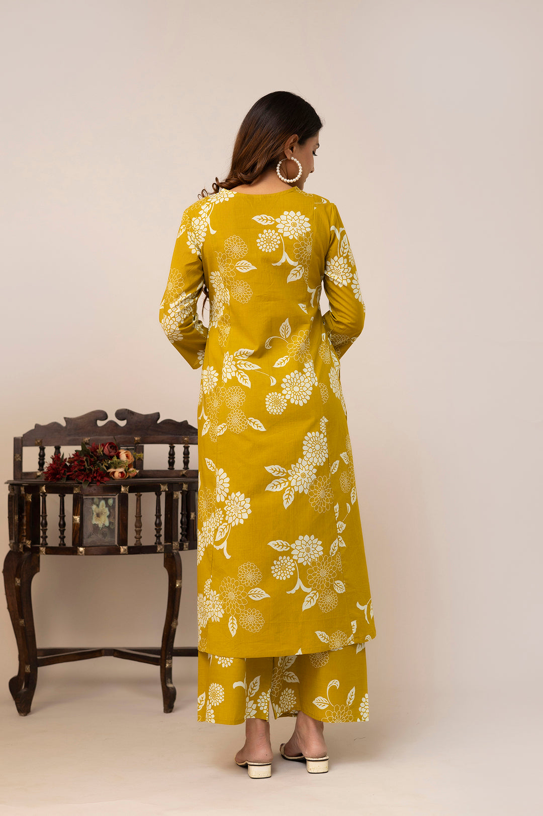 Yellow Printed Co-Ord Set for Women | LASVINI - Redefining Indian Fashion with Elegance