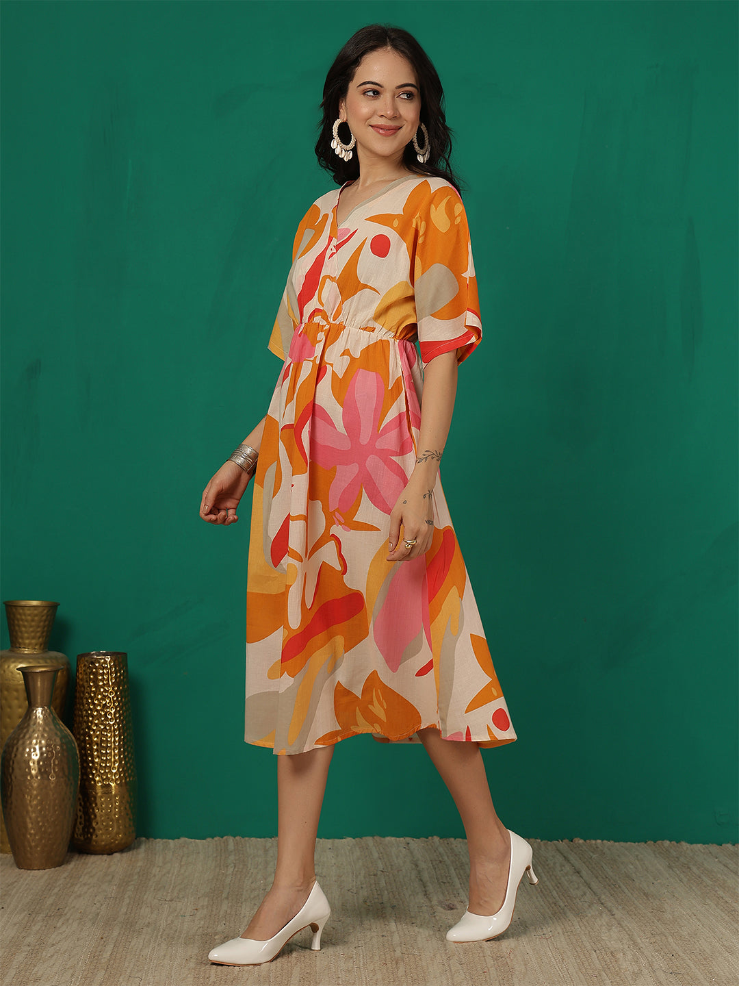 Multicolor Printed Dress for Women | LASVINI - Redefining Indian Fashion with Elegance