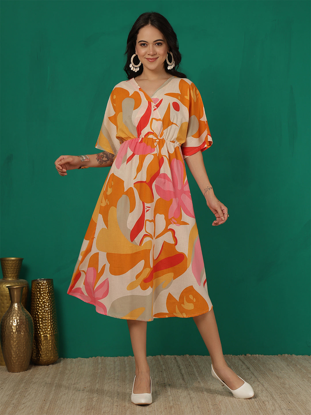 Multicolor Printed Dress for Women | LASVINI - Redefining Indian Fashion with Elegance