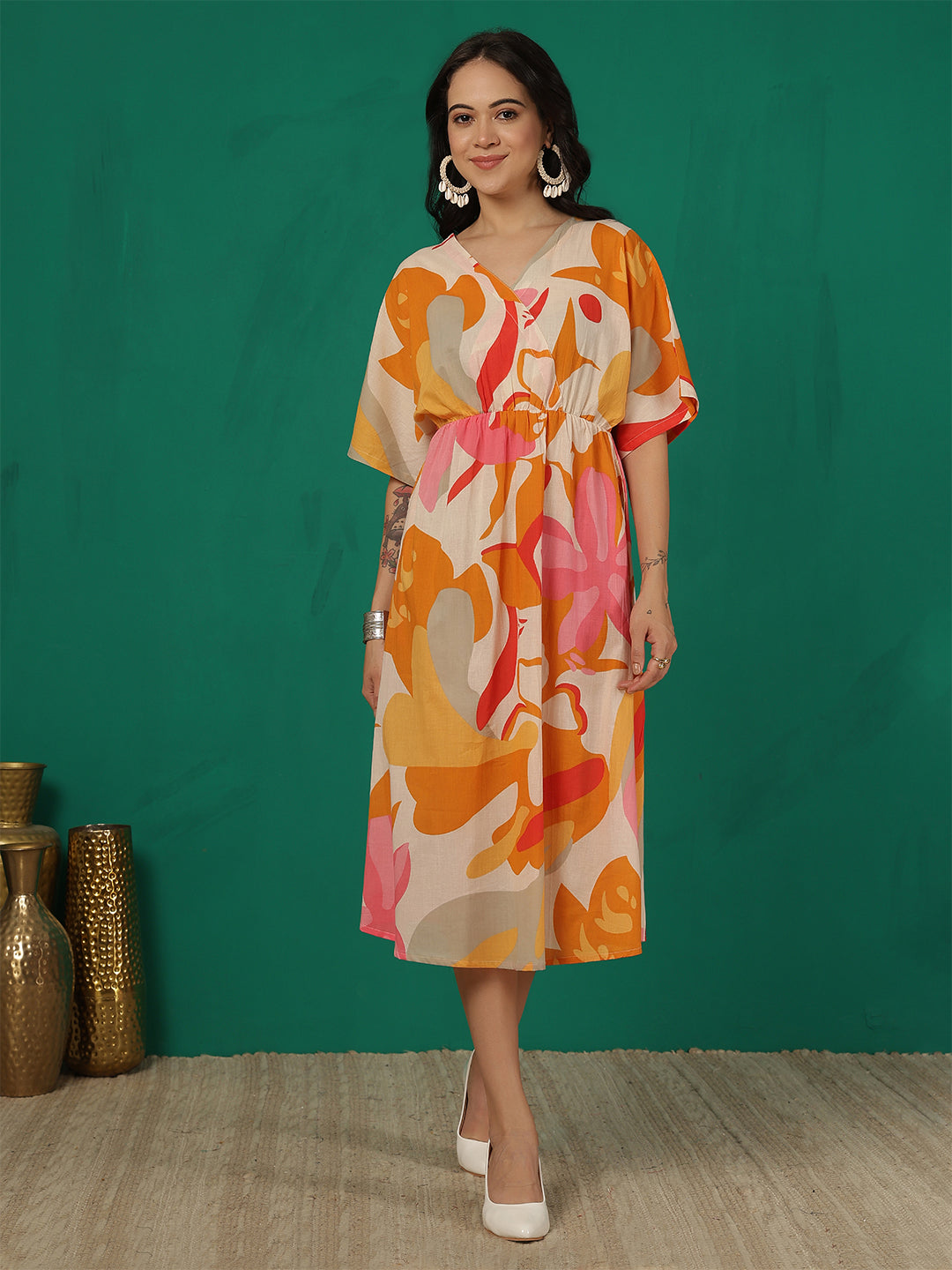 Multicolor Printed Dress for Women | LASVINI - Redefining Indian Fashion with Elegance