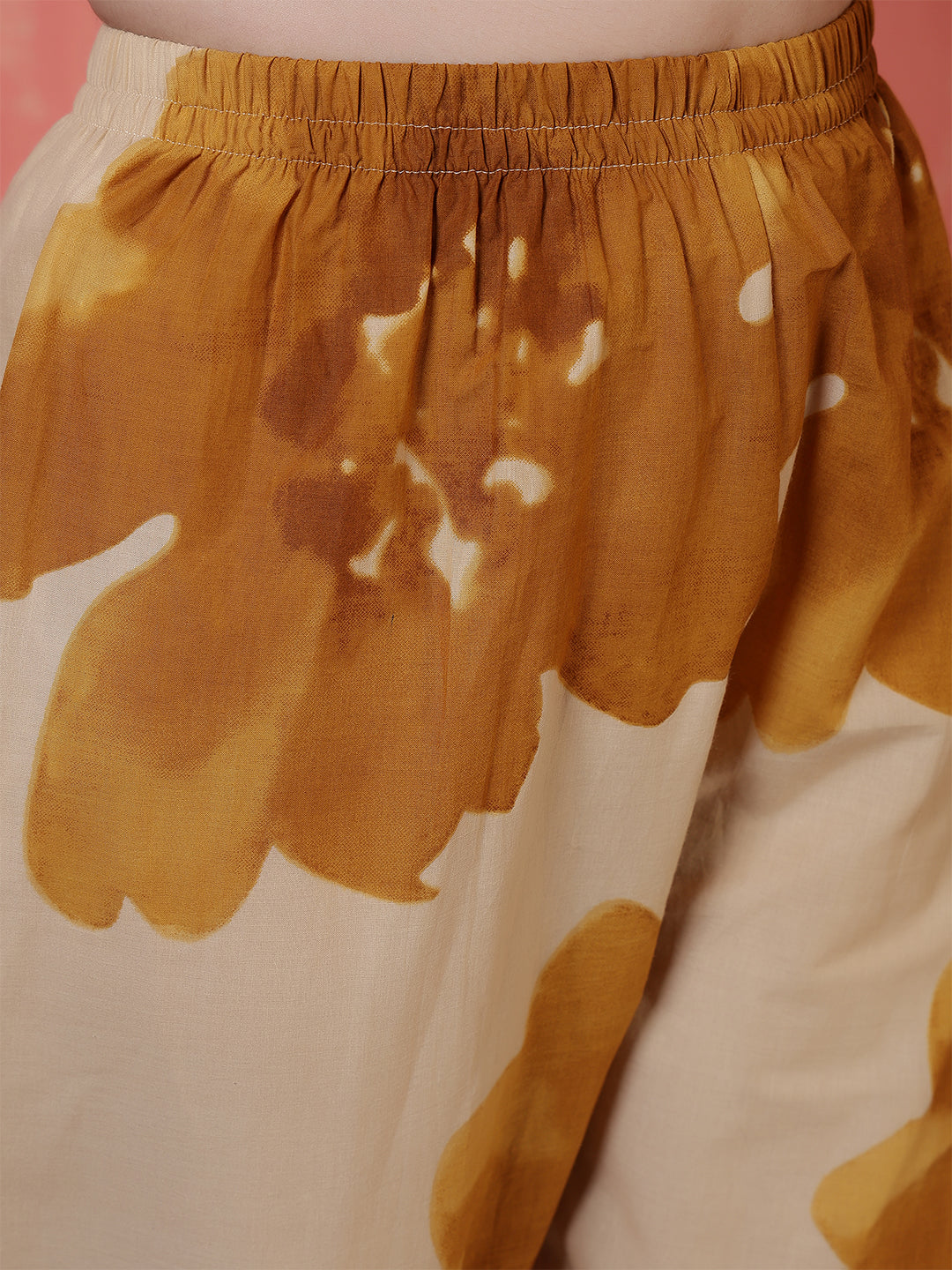 Beige Floral Printed Co-Ord Set for Women | LASVINI - Redefining Indian Fashion with Elegance