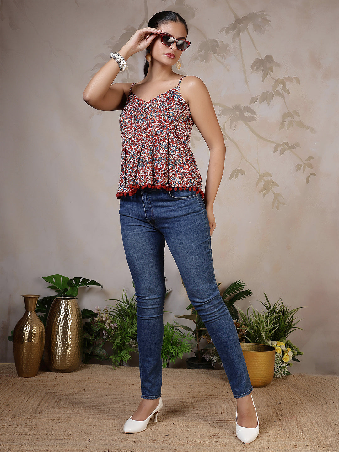 Women Multicolor Printed Top | LASVINI - Redefining Indian Fashion with Elegance