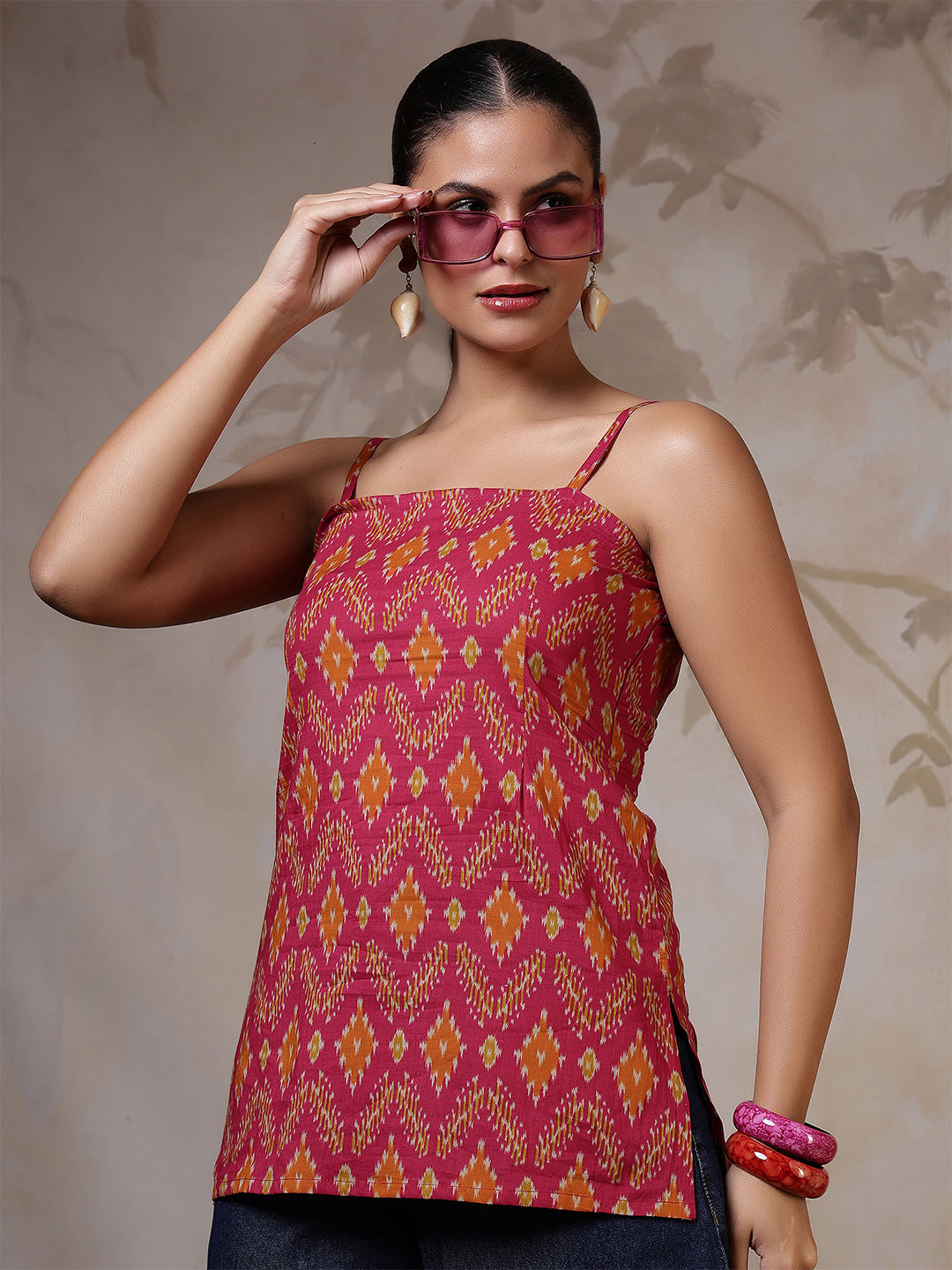 Women Multicolor Printed Straight Tunic | LASVINI - Redefining Indian Fashion with Elegance