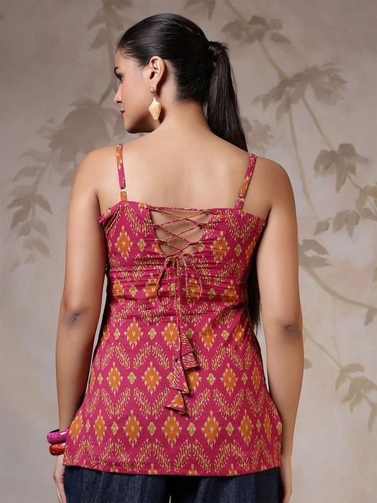 Women Multicolor Printed Straight Tunic | LASVINI - Redefining Indian Fashion with Elegance